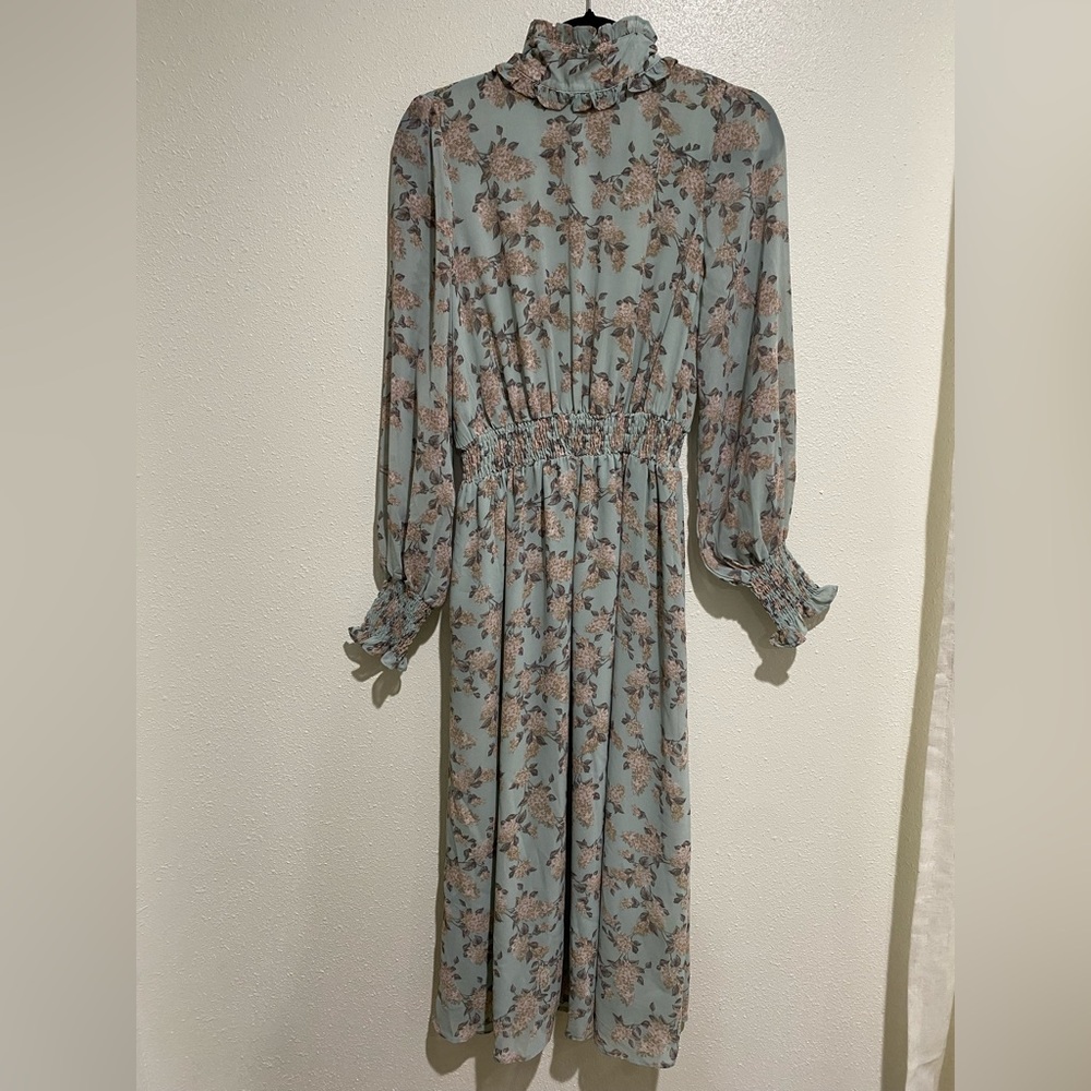 Feminine prairie Cottagecore midi dress